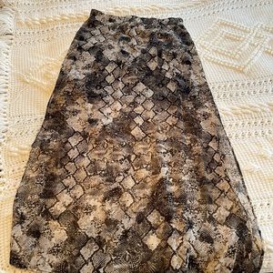 Snake print maxi skirt